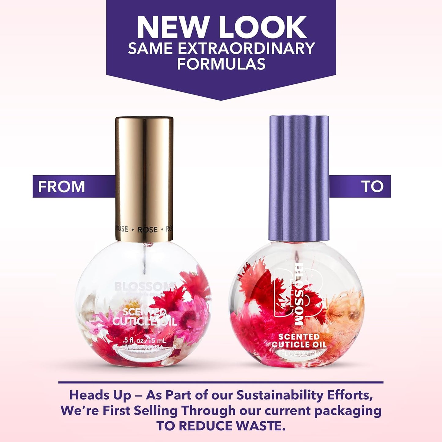 Scented Cuticle Oil, Infused with Real Flowers, Hydrating, Moisturizing, Strengthening, Made in USA, 0.5 Fl. Oz, Rose